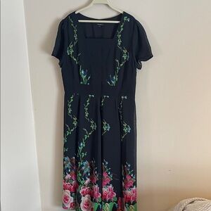 Floryday Floral Black Dress